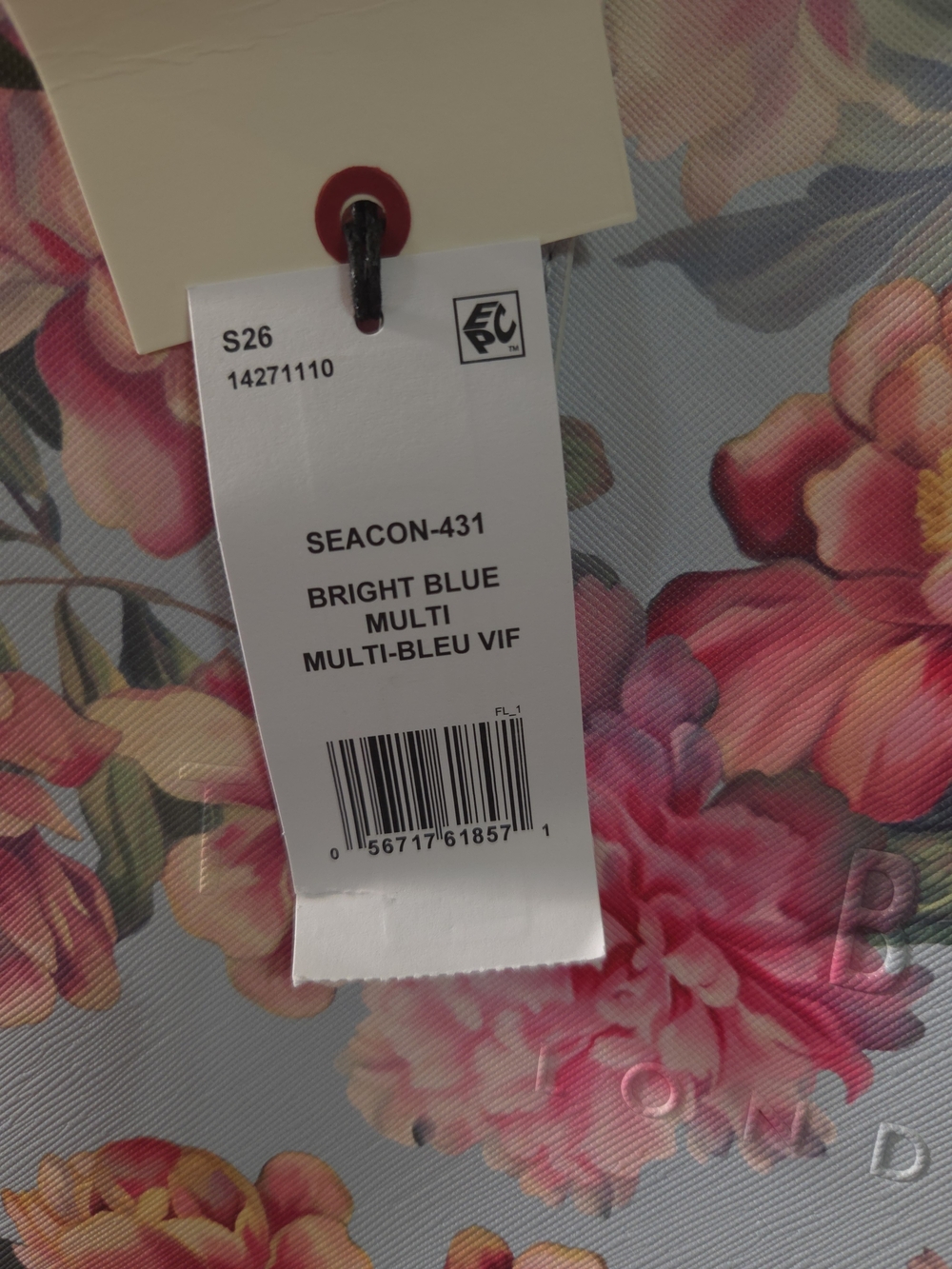 NWT Ted Baker Seacon Bright Blue Multi Floral Tote - Picture 6 of 7